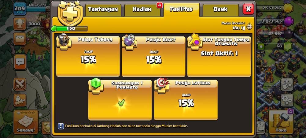 Penawaran Gold Pass Clash of Clans gratis