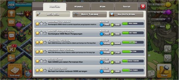 Mendapatkan Gems Clash of Clans